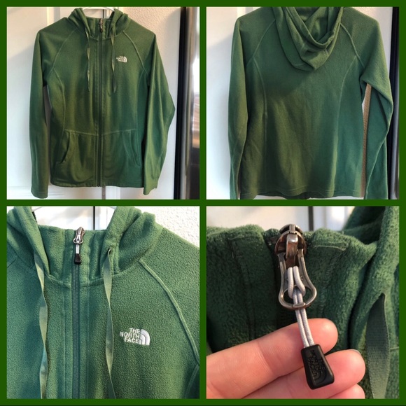 The North Face Tops - The North Face super super cute green zip up!